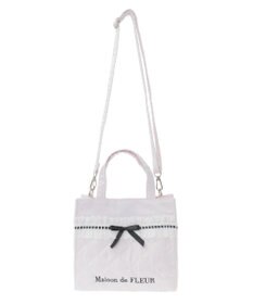 Maison de FLEUR コットンフリル2Wayトートバッグ