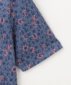 23区GOLF 【MEN】【吸水速乾/UVカット】ロゴ総柄プリント 半袖ポロシャツ