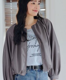 Tiaclasse 【洗える】ソフトフェイクレザージップブルゾン