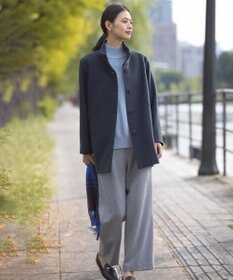 J.PRESS LADIES 【洗える】WOOL BLEND AIR ハイネック ニット