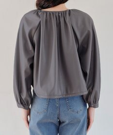 Tiaclasse 【洗える】ソフトフェイクレザージップブルゾン