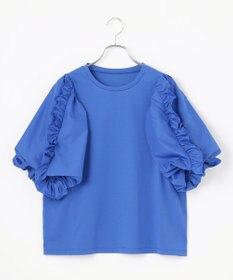 #Newans 【撥水・吸水速乾】コンビネーションフリルスリーブカットソー