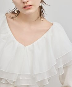 GRACE CONTINENTAL フリルニットカーディガン