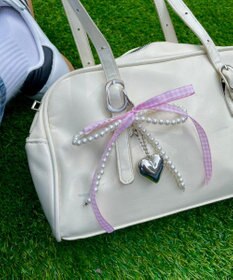 WEGO ダブルリボンハートキーホルダー