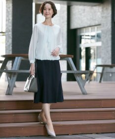 自由区 【XSサイズ～/洗える】ロイヤルシフォン デザインブラウス