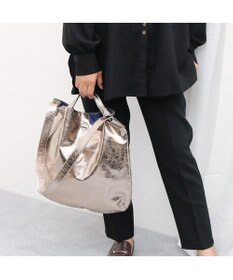 UNBILLION カシュカシュ cachecache / クラッシュメタリック2wayホーボーショルダー