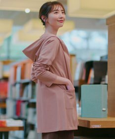 Tiaclasse L 【おのののかさん着用】「サマケア 」フード付きカットソーロングカーディガン