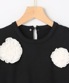 組曲 S 【組曲×setsuko sagittaire】ボンボンフラワー襟付き ニット