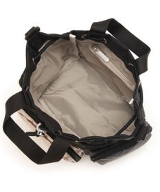 LeSportsac CONV DRAWSTRING CRSSBDY/ブラック/ローズゴールドシャイン/ピンク