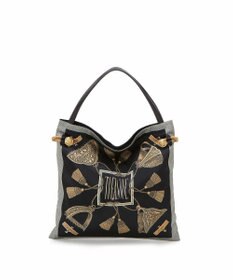 TOPKAPI 【TREASURE TOPKAPI】【アーカイブ】マイルドサテン スカーフ パネル柄 トートバッグ 2023