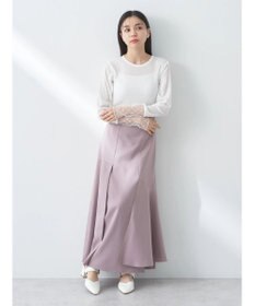 earth music&ecology チュールビジュープルオーバー