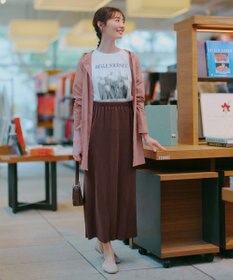 Tiaclasse L 【おのののかさん着用】「サマケア 」フード付きカットソーロングカーディガン