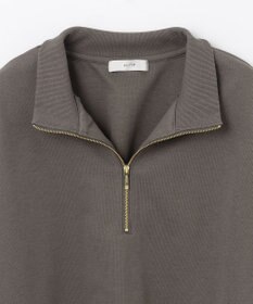 ANY 【洗濯機可】クロップド丈ダンボールハーフジッププルオーバー