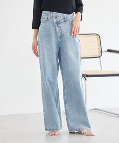 earth music&ecology ウエストアシメデニムパンツ