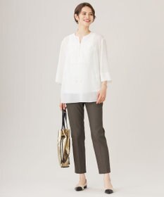 自由区 【接触冷感・UVカット・吸水速乾】シェルタリングオックステーパード パンツ