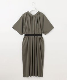 自由区 【WEB限定・洗える・XSサイズあり】ライトギャザーフレアスリーブ ワンピース