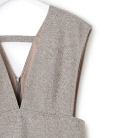 23区 シルクネップヘリンボーン オールインワン ワンピース