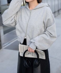 WEGO 【あったか】裏起毛Wジップショートパーカー