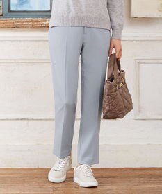 J.PRESS LADIES 【洗える】40/2NEWESTバックピーチ テーパード パンツ