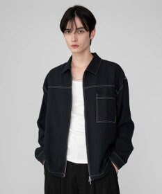 WEGO 【ユニセックス着用ITEM/MLサイズ展開】カラーステッチシャツジャケット