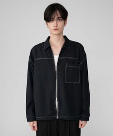 WEGO 【ユニセックス着用ITEM/MLサイズ展開】カラーステッチシャツジャケット