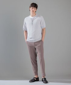 JOSEPH HOMME リネンナイロンプレーン　半袖ヘンリーネックニット