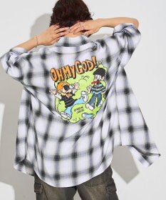 WEGO 【ユニセックス着用アイテム/綿100%/MLサイズ展開】別注NEW　JACKオンブレチェックシャツ（S）