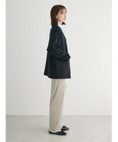 Green Parks 裏起毛ミディ丈ドットボタンカーディガン