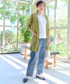 Tiaclasse 【接触冷感】着流しロングニットカーディガン