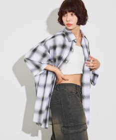 WEGO 【ユニセックス着用アイテム/綿100%/MLサイズ展開】別注NEW　JACKオンブレチェックシャツ（S）