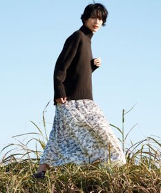 23区 L 【好評につき新色追加/CLASSY.1月号掲載】ウールカシミヤブレンド スタンドネック ニット