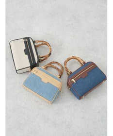 earth music&ecology バンブーテイストハンドルバッグ