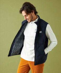 23区GOLF 【MEN】【吸湿発熱】クラブ柄 ハーフジップ