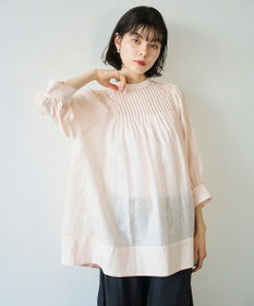 #Newans 【金子綾さんインスタライブご紹介アイテム】（前後着用可能）ピンタックシアーブラウス