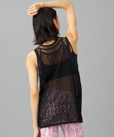 Chacott 【ノーソーイングニット】ランダムメッシュニットタンクトップ