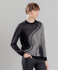 JOSEPH HOMME CRAWLING JAQUARD KNIT