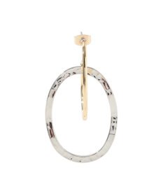 YECCA VECCA オーバルフープピアス