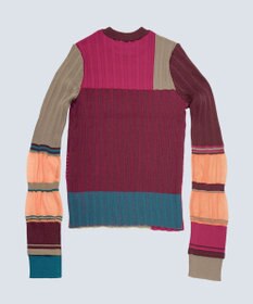 COQ FLAG カラーブロックリブニット