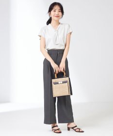 ANY SIS 【洗える】ポリベアボウタイ ブラウス