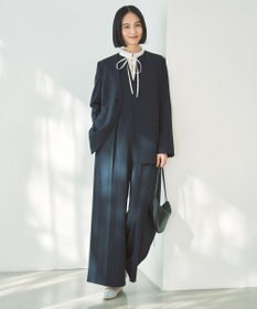 UNFILO コットンブロード フリルネックシャツ