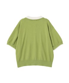 earth music&ecology バイカラーポロニット