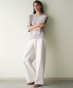 BEIGE， JULIE / コットンシルク 2WAY半袖ニット