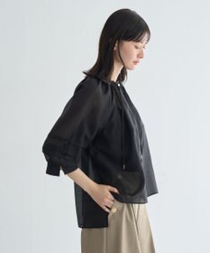 YECCA VECCA タックスリーブシアーシャツ