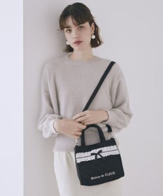 Maison de FLEUR コットンフリル2Wayトートバッグ