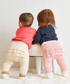 MIKI HOUSE HOT BISCUITS 【70-100cm】 おしりフリル 9分丈ベビースパッツ