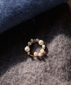 Phoebe <オンワード限定セット>Rio de laパールピアス×フォーマルパールビジューサークルブローチ