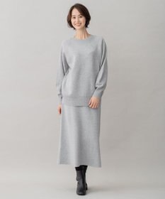 自由区 L 【洗える】ウールカシミヤブレンド ボートネックプルオーバー