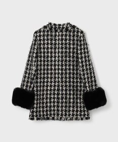 GRACE CONTINENTAL ツイードファーコート