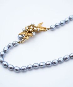 monshiro 【ガラスパール/スワロフスキー】ハナビワトトリショート ネックレス