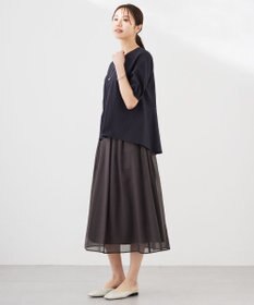 J.PRESS LADIES 【WEB限定カラーあり・抗菌消臭・吸水速乾】サッカージャージー 5分袖 ペプラム カットソー